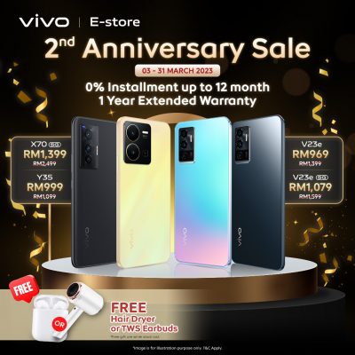 vivo Malaysia Celebrates Its E-store 2nd Anniversary with Exciting Offers; Stand a Chance to Win Prizes Worth RM28,000!