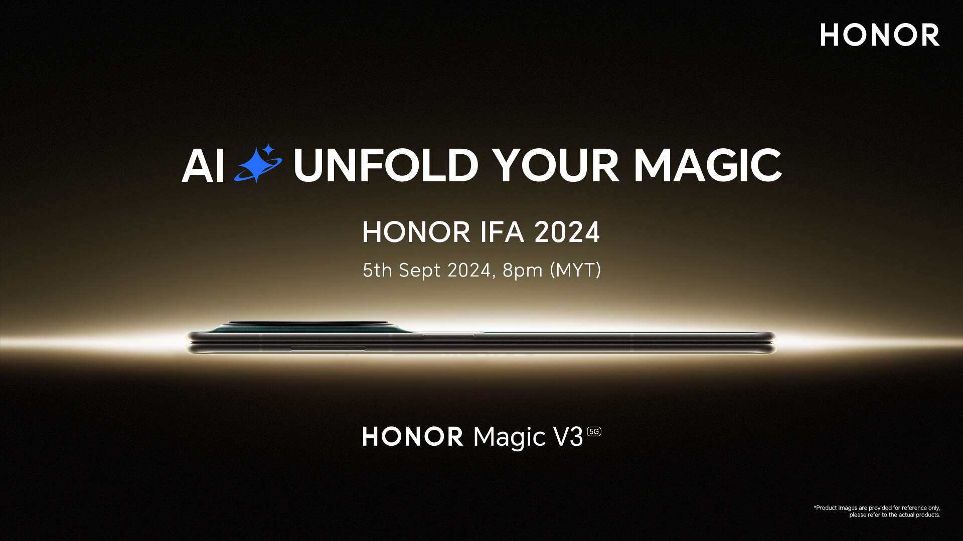 HONOR Magic V3, telefon pintar boleh lipat paling nipis dan ringan, akan diperkenalkan di pentas IFA 2024.